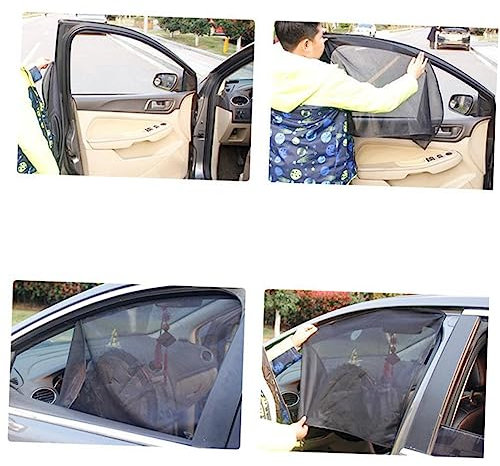 2 Piezas Parasol de la Ventana del Coche Cortinas de Verano Cortina de Visera de Malla Parasol Cars Parasol Coches Cortina Parasol de Coche Cortina de Coche de protección UV Black TINEASUR
