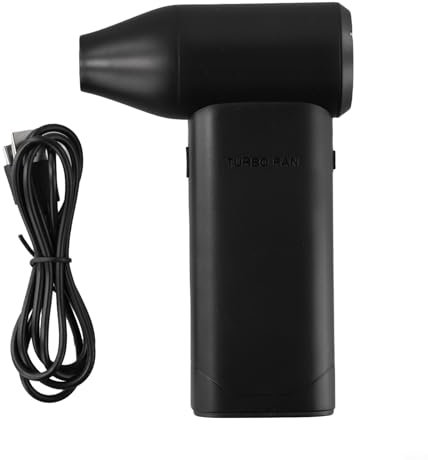 Mini soplador Jet Dry, turbofán eléctrico de 130000 RPM con fuerte flujo de aire, soplador de aire portátil inalámbrico, superventilador portátil, para limpieza del coche en el hogar (negro)