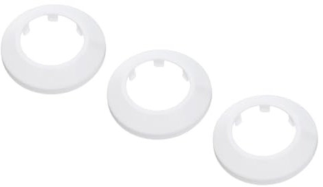 PATIKIL Cache-tuyau de décoration pour tuyau d'eau Convient à 1,97/50mm, 3 pièces Plaque de rosace en plastique PP pour tuyau d'eau Radiateur pour tuyau de mur TubeOrnementation, Blanc