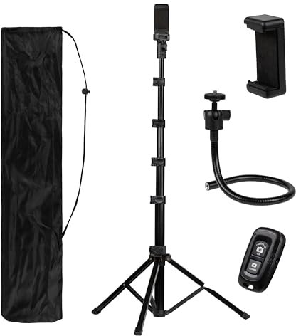 Treppiede Smartphone 200 cm - Stabilizzatore Smartphone - Cavalletto Per Smartphone Universale - Treppiede Fotocamera
