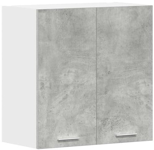 vidaXL Armoire Murale Cuisine Gris béton 60x31x60 cm Bois d'ingénierie, Meuble Mural de Cuisine, Armoire pour Mur de Cuisine, Armoire Murale avec Portes