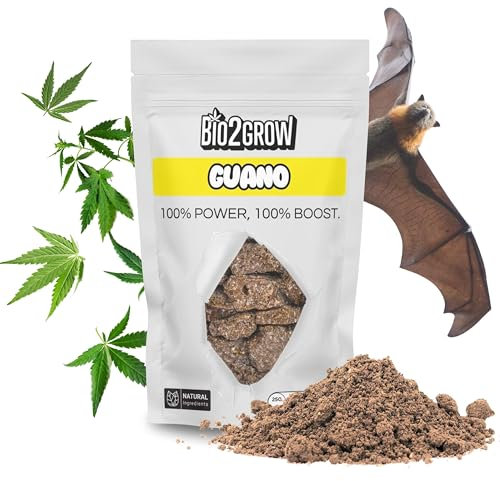 Bio2grow Guano 2 KG – Naturdünger mit Stickstoff und Phosphor für Bodenverbesserung und Nährstoffversorgung