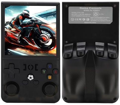 Handheld Game Console Retro, 720x720 4 Zoll IPS Bildschirm 4000mah Wiederaufladbare, Tragbare Retro -Gaming -Konsole für Linux (64GB)