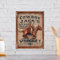 Cowboy Jack's Whiskey Retro Metall Aluminium Schild, Neuheit Geschenk Home Bar Pub