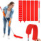Bixury Nettoyeur de PoussièRe RéTractable Gap Plumeau Télescopique Plumeau Microfibre Telescopique avec 4 Chiffons De Nettoyage Remplaçables pour Nettoyer Le Lit Le Canapé Cuisine Les Coins (Rouge)