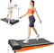 Walking Pad with Incline, Under Desk Treadmills for Home, Lightweight Walking Machine with wheeled, Manual Incline 9%, with Remote Control and LED Display