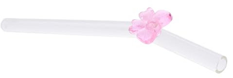 Cabilock Paille Verre Réutilisable Petite Avec Nœud Pour Eau Thé Smoothies Boisson Quotidienne