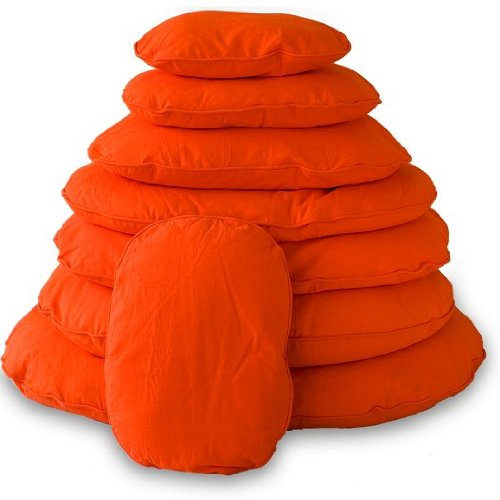 Lex&Max/PETFAB - Bezug Tivoli für OVAL Hundekissen-Füllung - Größe: 60 cm, Farbe: Orange