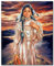 Poster mit Sonnenuntergang, Indianerin, 40,6 x 50,8 cm