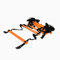 Splay Agility Speed Training Ladder for Soccer, Football & Fitness | 4 Meter Adjustable Jumping Step Coach | Footwork, Co-ordination & Speed Training Equipment Carrying Bag, Orange