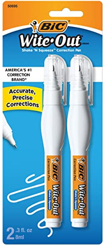 Wite.Out, Shake 'n Squeeze Pens, 2 pack, 0.3 oz each