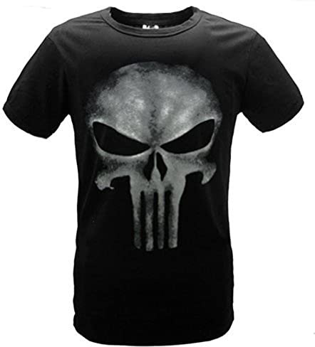 Fuman T Shirt Skull Frank Castle Cosplay Schwarz Kurzarm Verkleidung