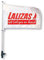 Edelstahl Flaggenstock 50 cm in schwarz
