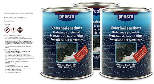 3x 1,3kg PRESTO Unterbodenschutz Bitumen Antidröhn