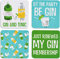 Pavilion Gift Company 74933 Gin & Tonic Sentiment, Muster- und Charakterhalter 10,2 cm, 4-teilig, Untersetzer-Set mit Box, quadratisch, mehrfarbig