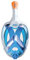 Seac Magica, Schnorchelmaske Vollgesichtsmaske Anti-Beschlag System mit einem weichen Maskenkörper, Dry Top Schnorchel mit Auslassventil, weiß/blau, S/M