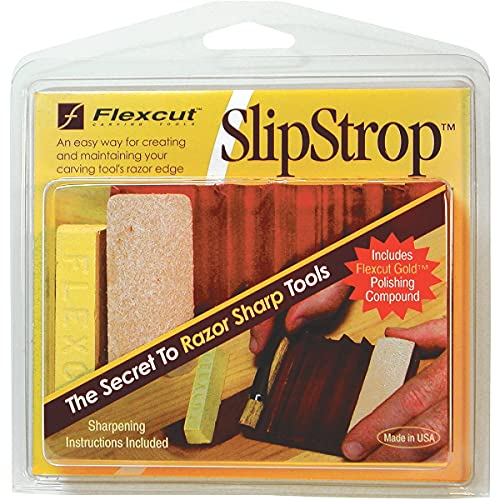 Flexcut Slipstrop Sharpening Kit with Strop and Gold Polishing Compound