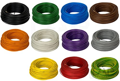 10m 6mm² LAPP Kabel H07V-K Einzelader Litze Leitung Einzelader flexibel (Orange)