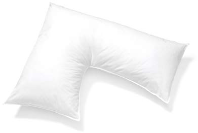 PILLOWS WITH A PURPOSE L Shaped Pillow Support for Head, Neck and Shoulders - White Cover Included