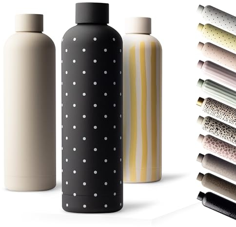 MAMEIDO Thermosflasche 750 ml (Midnight Muse) | 12h heiß/24h kalt, auslaufsicher & BPA-frei, Kohlensäure geeignet, Trinkflasche Edelstahl für Sport, Schule, Büro & Outdoor