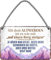 schilderkreis24 - Blechschilder Lustiger Alpen Spruch “Mit dem ALTWERDEN “ Deko Hängeschild Tür Gebirge Reise Österreich Ski Metallschild Schild Witzige Geschenkidee 18x12 cm