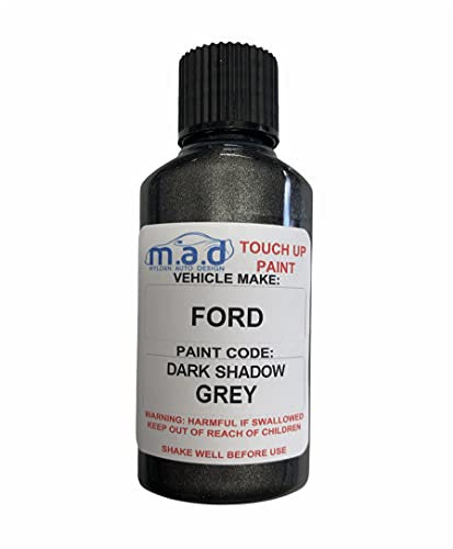 M.A.D MYLDAN AUTO DESIGN Touch Up Paint Compatible with FORD DARK SHADOW GREY - 30ml Kit, Gloss Finish with Built-in Brush - Premium Helios Paint
