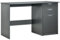 HOMCOM Computer Desk with Drawers, High Gloss Home Office Desk with Storage Cabinet, Study Workstation, 120 x 60cm, Grey