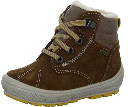 Superfit Baby-Jungen GROOVY warm gefütterte Gore-Tex warm gefütterte Gore-Tex warm gefütterte Gore-Tex Schneestiefel, BRAUN/GELB 3000, 19 EU