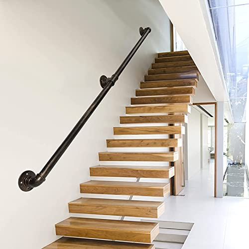 Industrielles Schmiedeeisen-Rohr-Geländer, Treppengeländer, antikes Messing, Metall, Treppengeländer, Treppen, Veranda, Deck, Handschiene, 30-20ft (Größe: 600cm)