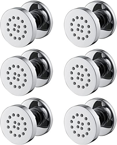 EPPDAU Sparyer a Getto per Corpo Doccia Rotondo, Spray per Corpo ad Alta Pressione in Ottone, spruzzatore Laterale Spa ad Angolo Regolabile, spruzzatore per soffione Doccia massaggiante per montagg