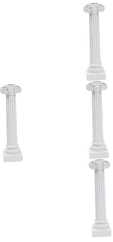 EXCEART 4 Stück Antike Römische Säulenleuchter Rustikaler Kerzenhalter Hochzeitskerze Ländliche Hochzeitsdekorationen Vintage-Kerzenhalter Römische Säule Griechische Säule Figur