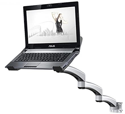 FrEshn Laptopständer Ultra Langer Arm Aluminiumlegierung volle Bewegung Wandhalterung Laptop Halter Bett Pole Mount Laptop Stand Arm Monitor Halter Laptopständer Höhenverstellbar Schwarz