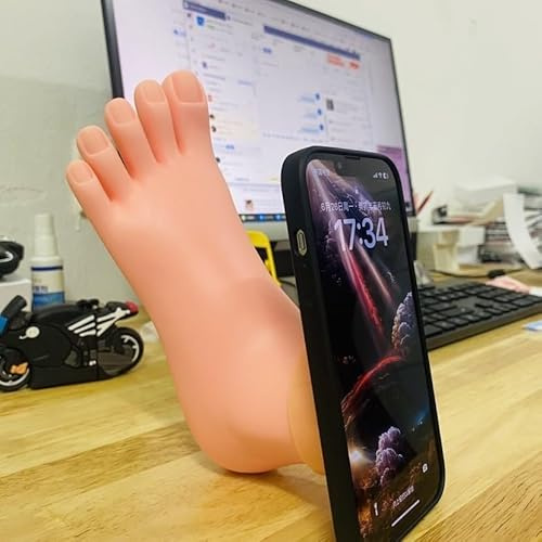 TRADAY Coque de téléphone en forme de pied 3D pour iPhone 14 Coque drôle en silicone souple Moche Multicolore