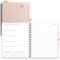 POPRUN Kalender 2025 Buchkalender A4 Notizbuch (Aug.2024-Dez.2025), ca. A4 (26,5 x 21,5 cm), Terminplaner, Wochenplaner 2025 Ringbuch mit Softcover, Zertifiziertem Papier - Zartrosa