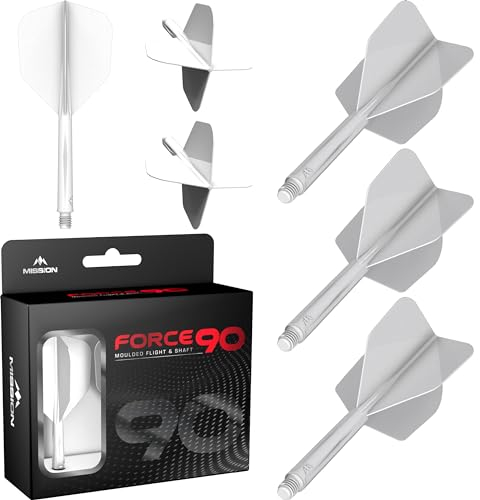 Mission Force 90 White NO6 - Dart Flights Medium