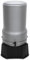 YourCasa Regentonne 110L [RainBell] mit Standfuss, Deckel & Wasserhahn - Regenfass Frostsicher aus Kunststoff - Regenwassertonne - Regenwassertank Garten Wassertank Regensammler Wasserfass (Grau,110L)