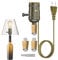 TobeBright Bronzo Adattatore Portalampada E27 per Bottiglia Lampada di Vino con Interruttore e Cavo, 220-240V MAX 60W, DIY Kit Lampada per Bottiglia di Vino con Tre tappi per bottiglie di vino,1Pcs