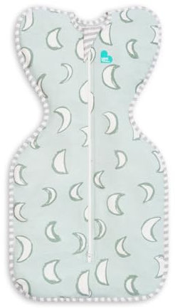 Love To Dream Swaddle Up, 2.2-3.8kg, Olive, Snug Fit, Supports Healthy Sleep Routine, 1.0 TOG Ideal for 20-24°C Temperatures, Machine Washable Cotton & Double Zip for Easy Nappy Changes