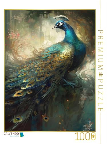 CALVENDO Puzzle EIN Motiv aus dem Kalender Malerische Pfaue | 1000 Teile Lege-Größe 64 x 48 cm Foto-Puzzle für glückliche Stunden