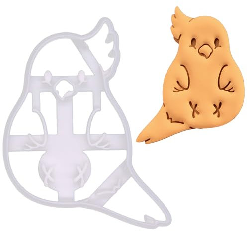 BAKERLOGY Süßer Kakadu Ausstechform - Detailliertes Keksausstecher-Design zum Backen und Basteln, ideal für Fondant, Teig, Ton