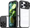 Dqtaoply Phone Camera Cover for iPhone 16 Pro Case, Clear Back + TPU Silicone Frame Heavy Duty Shockproof Protection Slide Camera Cover Case for iPhone 16 Pro - Black
