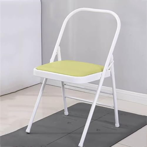 Eqvexd Yoga Inversion Chair, Iyengar Yoga Chair,Pilates Chair,Backless Yoga Chair Prop,Home Exercises Reinforced Design,Green