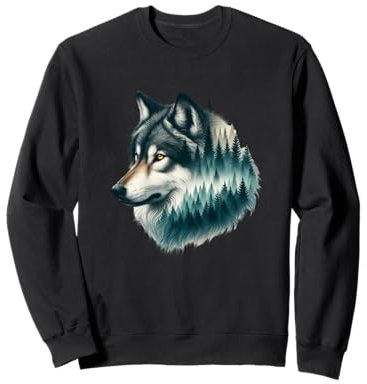 Ästhetische Wolf Natur Wolffreunde Wälder Sweatshirt