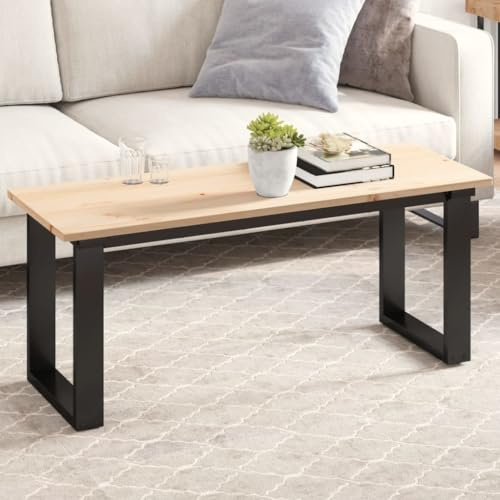 Fasba Tischplatte 110x40x1,7 cm Rechteckig Massivholz Kiefer, Ersatztischplatte Platte für Esstisch Couchtisch Gartentisch