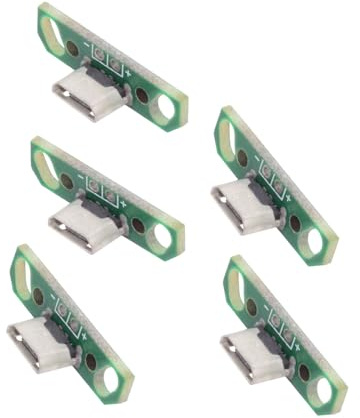 xiwai Lot de 5 connecteurs Femelles Micro USB 2.0 à Monter soi-même OEM avec Montage sur Carte PCB à souder