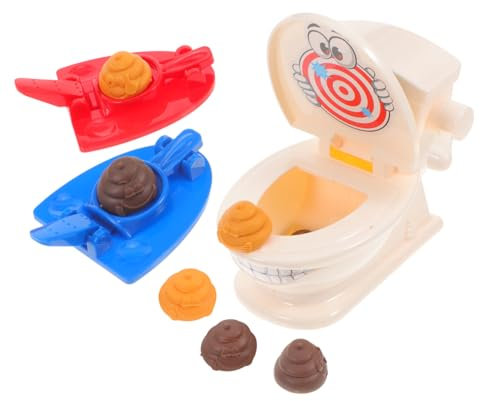 YARNOW Jeu De Caca Jouets Farceurs Interactifs Jeu De Tir De Crottes De Toilette Accessoires De Farces Portables Farces Amusantes pour Garçon Fille