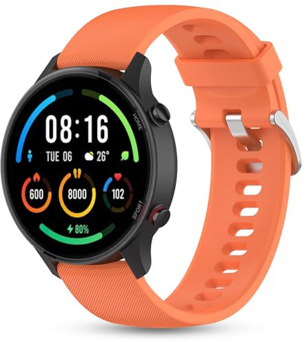 SenMore 22mm Cinturino in Silicone di Ricambio per Xiaomi Watch S1/S2/S3/S4/S1 Pro/S1 Active/2/2 Pro/Xiaomi Mi Watch Color Sport - Sportiva Strap per Uomini e Donne.(No host)