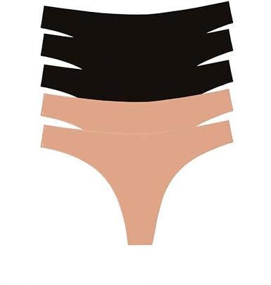 Occulto Damen Seamless Tanga 5er Pack (Model: Ravenna), Nahtloser String Damen Schwarz Sand S