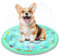 Tapis d'arrosage pour chien, tapis de jeu épais pour animaux de compagnie, 100 cm, tapis anti-éclaboussures en PVC peu encombrant avec interface de tuyau, tapis de piscine extérieur interactif pour