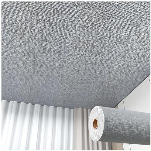Aeovot Selbstklebende Deckenverkleidung Feuchtraum, 3mm XPE Deckenpaneele Selbstklebend Deckenplatten Styropor Wasserdicht und Feuchtigkeitsbeständig, Styroporplatten Deckenplatten(Grau,W100cmL2.8m)
